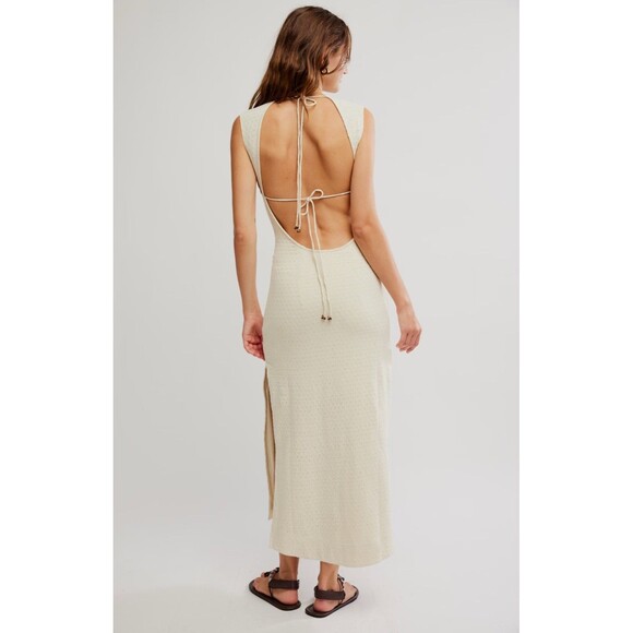 Free People Free-est Eventide Midi Dress Eyelet Embroidered Resort XL NEW 282646 - Picture 2 of 11